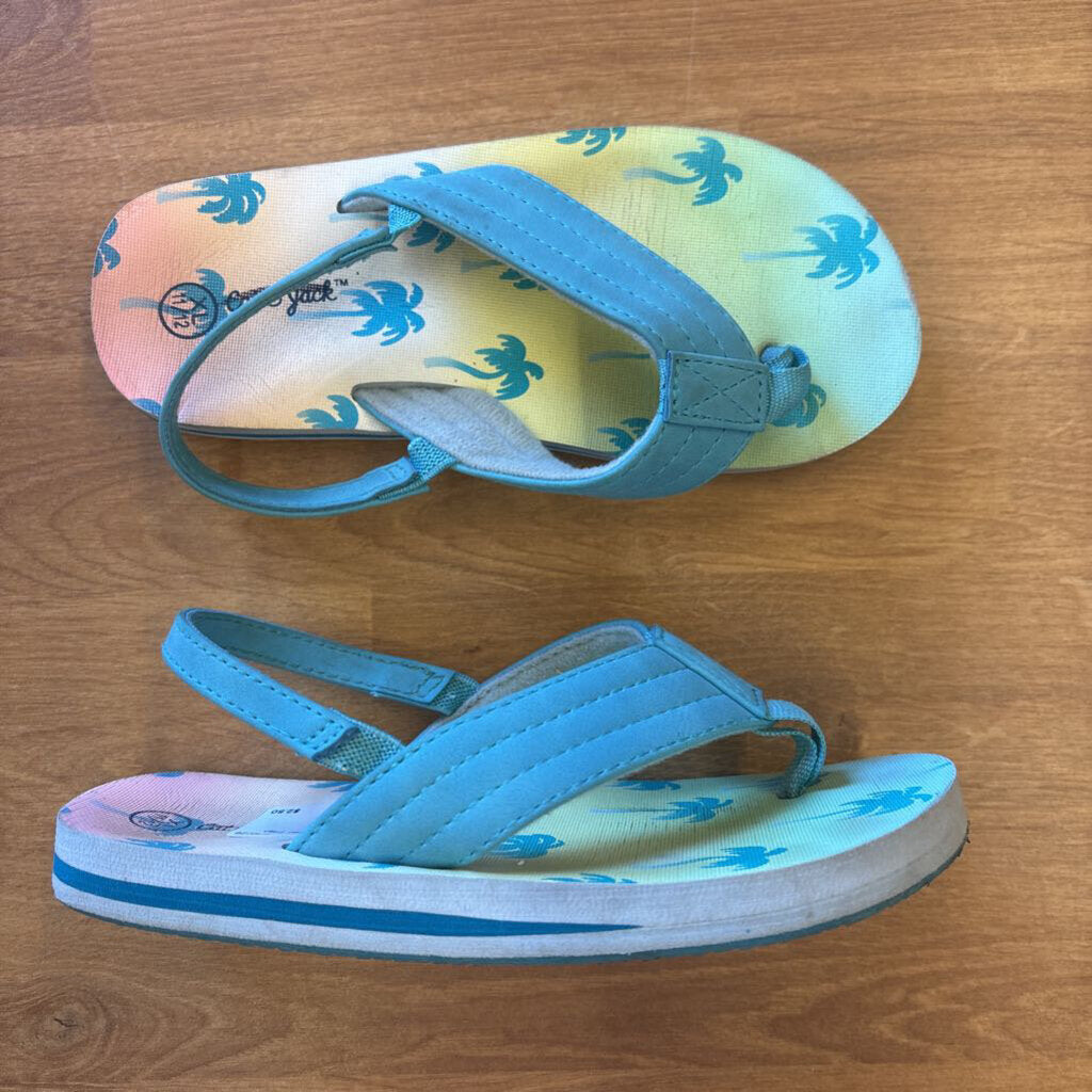 Cat & Jack Teal Flip Flops - 11/12