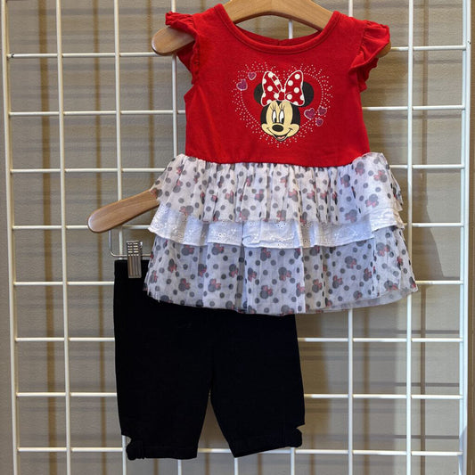 Disney Baby Minnie Ruffle Two Pc Set - 24m