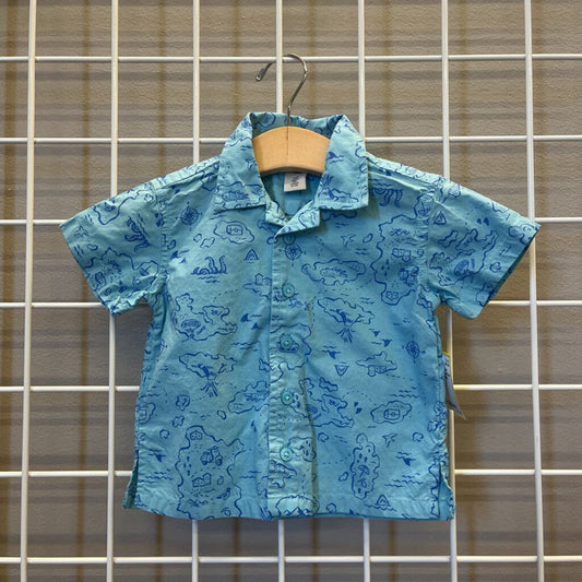 Tucker + Tate Treasure SS Button Up - 12m