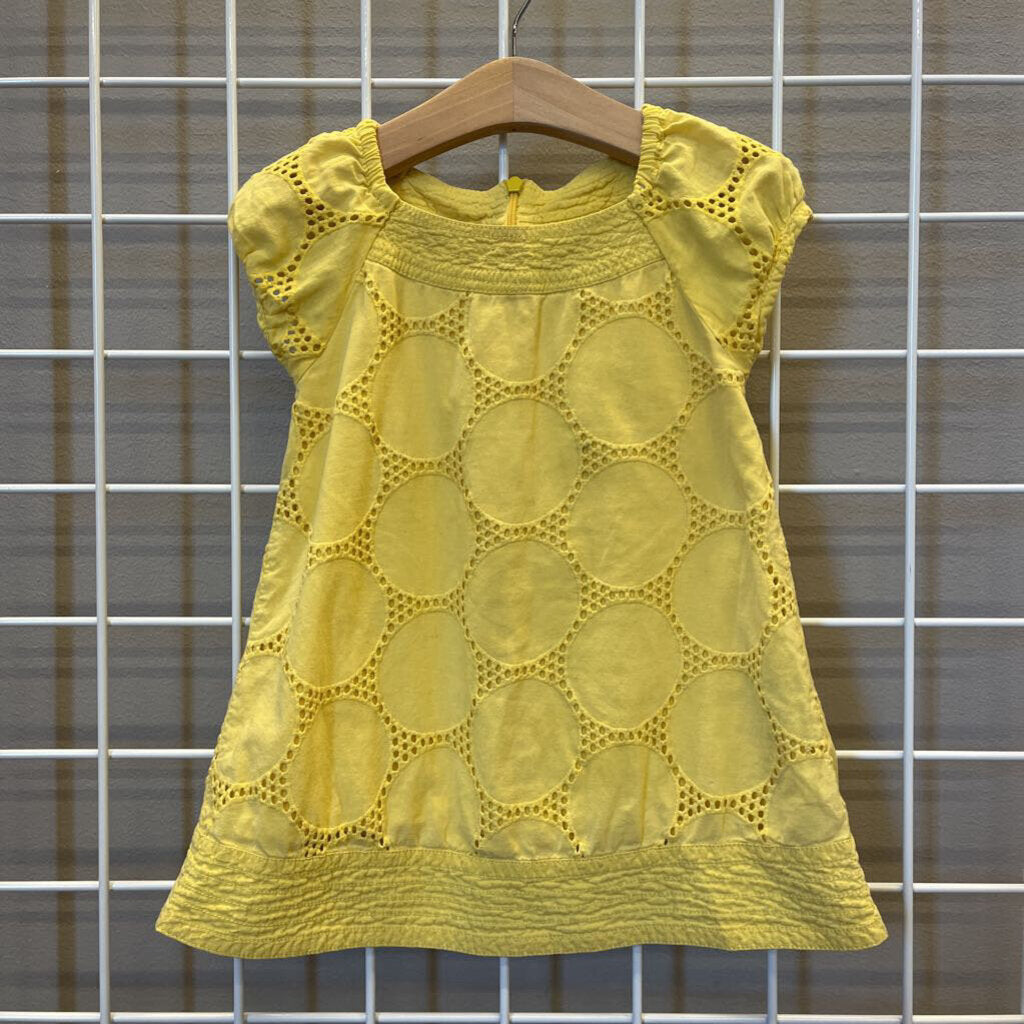 Mini Boden Eyelet SS Dress - 18/24m