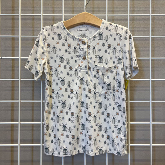 Baby Sprouts Bamboo Bug SS Henley - 3T