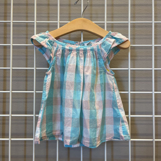 Dip Gingham SS Top - 3T