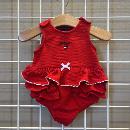 Tommy Hilfiger Ruffle Bubble Romper - 0/3m