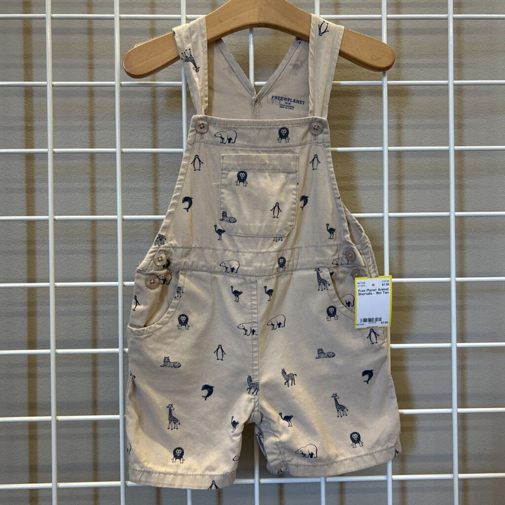 Free Planet Animal Shortalls - 18m