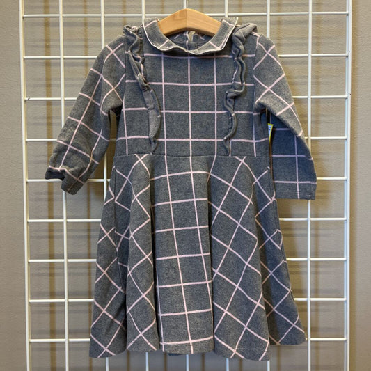 Janie & Jack Striped LS Dress (wash wear) - 6