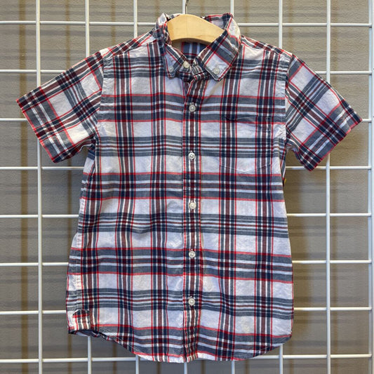 Janie & Jack Striped SS Button Up - 6