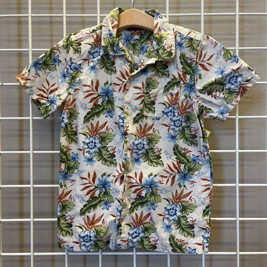 Janie & Jack Tropical Flower SS Button Up - 6