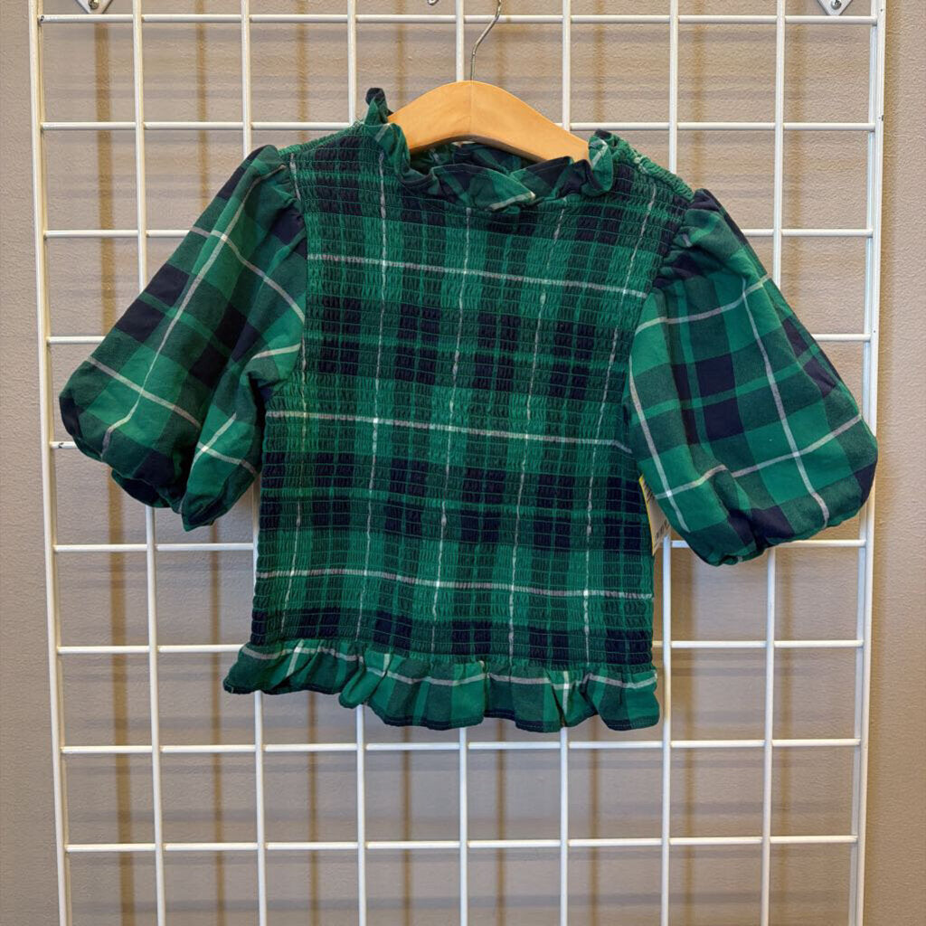 Janie & Jack Plaid Smocked SS Top - 10