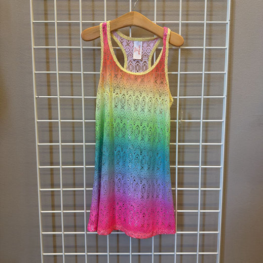 Cat & Jack Open Knit Swim Cover Up Tank Dress - 8