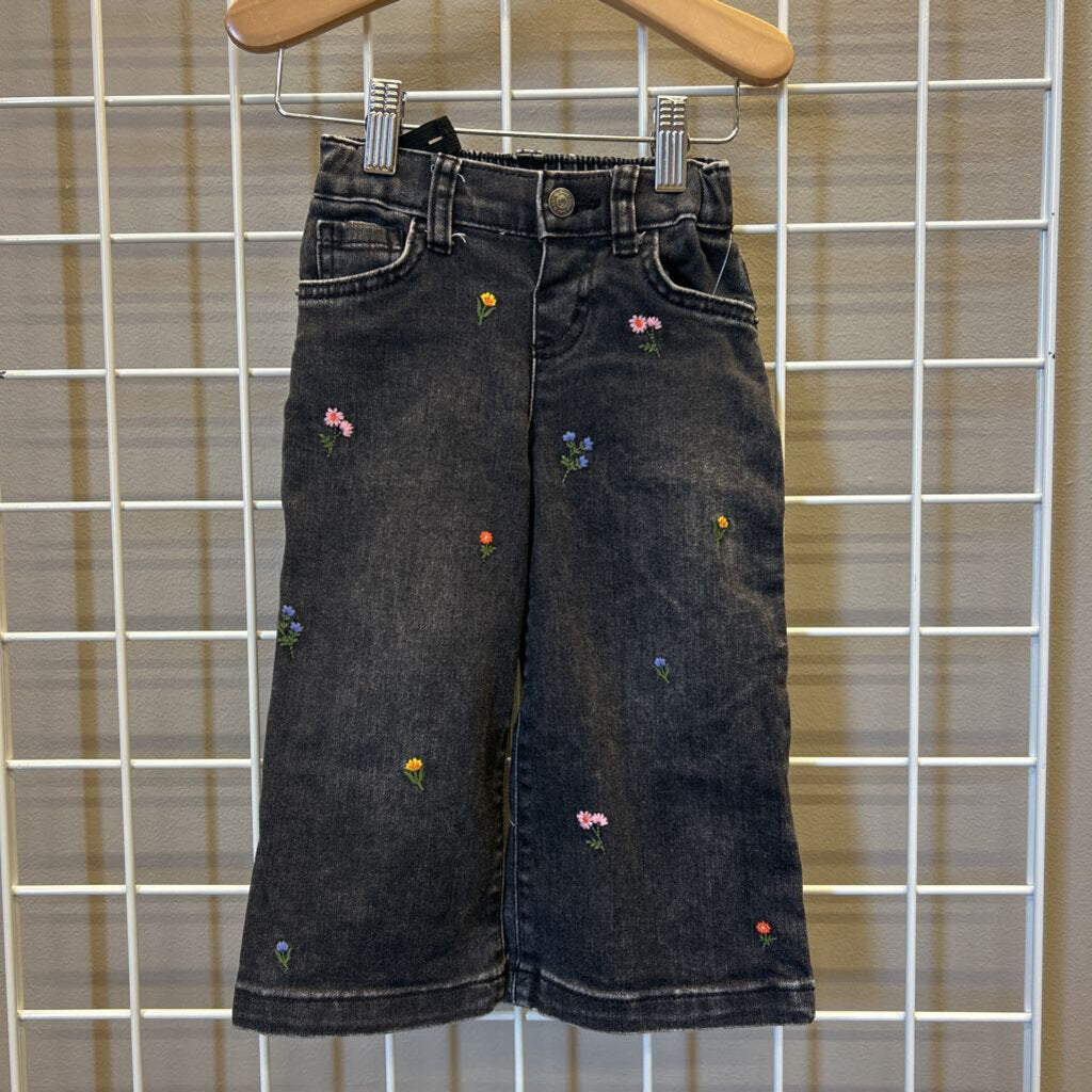 Cat Jack Flower Wide Leg Jeans 2T