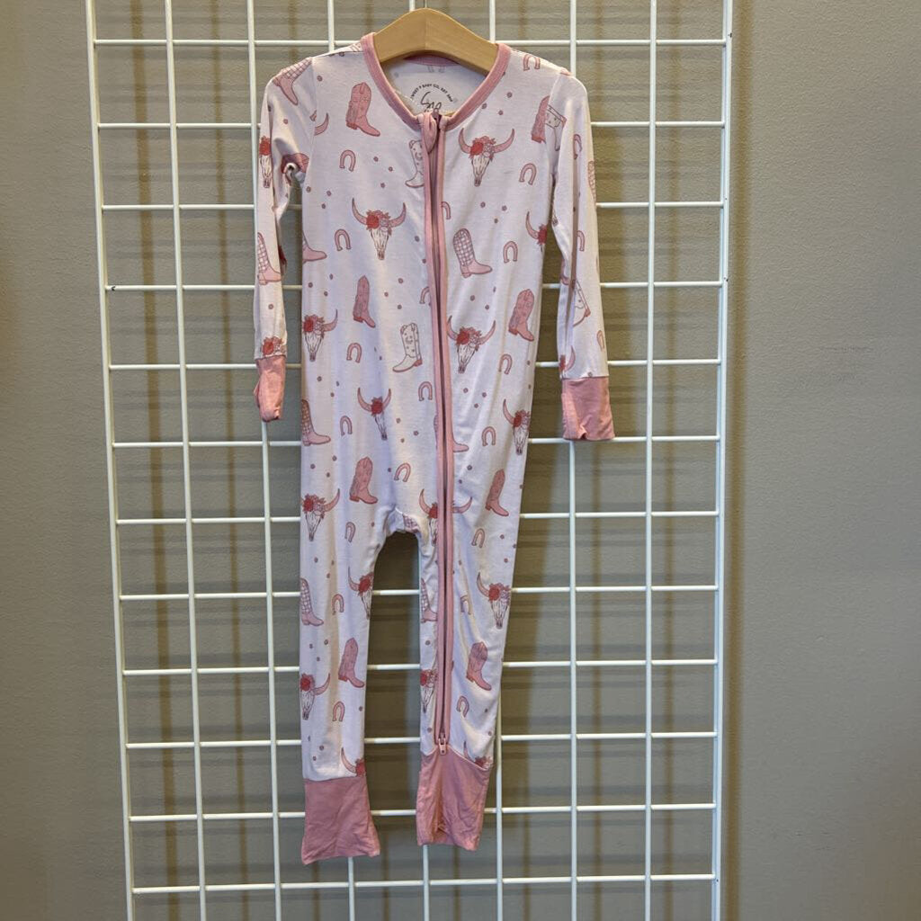 Sweet Baby Co. Bamboo Cowgirl Sleeper 18/24m (mark on front)