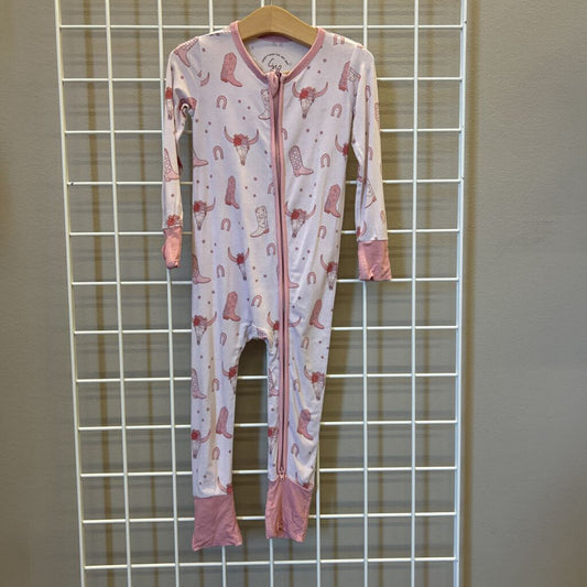 Sweet Baby Co. Bamboo Cowgirl Sleeper 18/24m (mark on front)