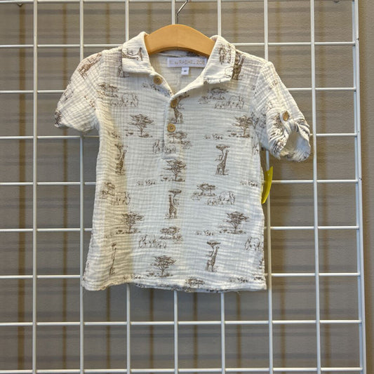 Rachel Zoe Safari Muslin SS Top 4
