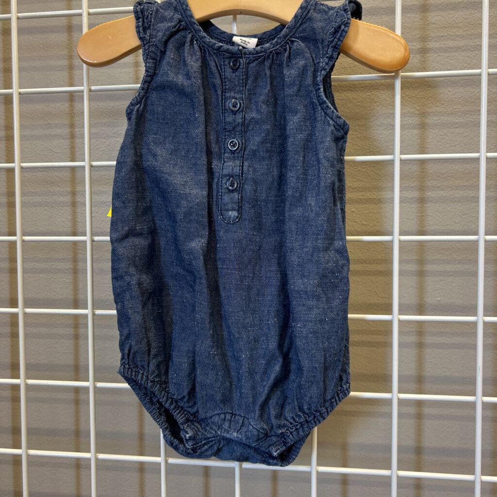 Baby Gap Chambray Bubble Romper 6/12m