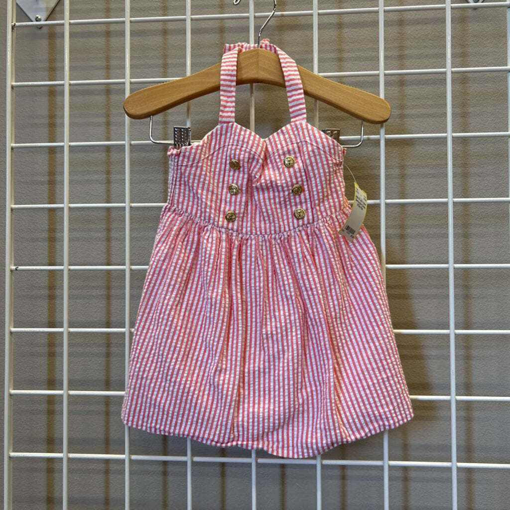 Janie & Jack Halter Seersucker Dress 6/12m
