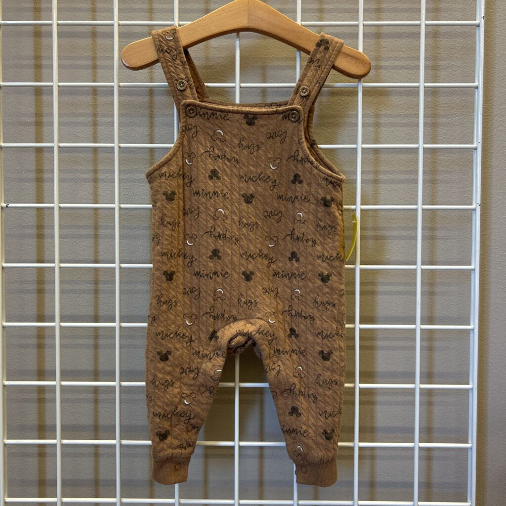 Disney Baby Soft Mickey Overalls 3/6m