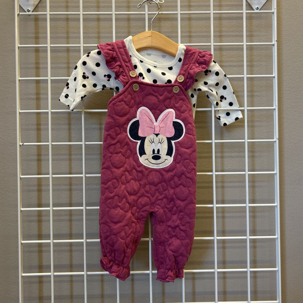 Disney Baby Minnie LS Top/Soft Overall 0/3m
