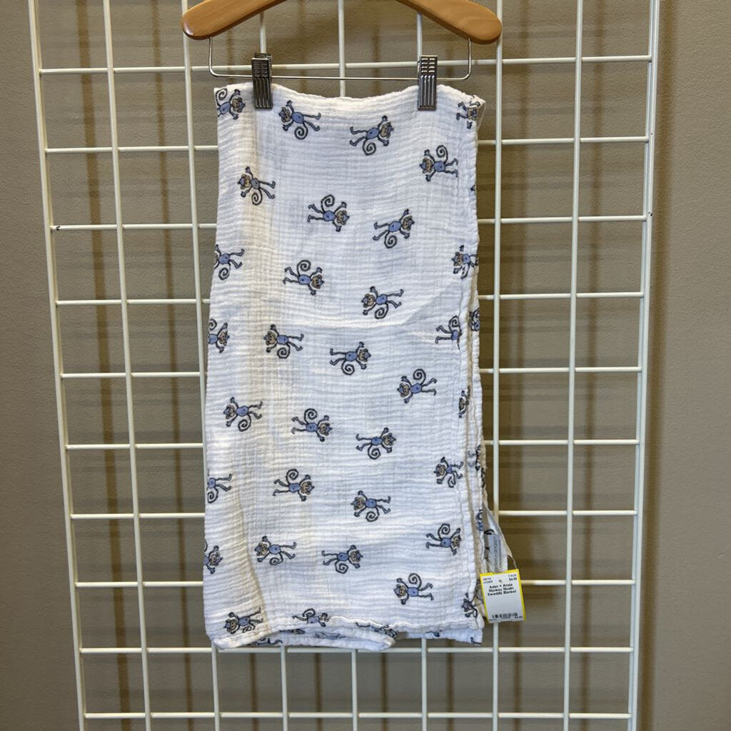 Aden + Anais Monkey Muslin Swaddle Blanket