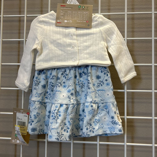 NWT Huggies Floral Tank Dress w/Cardigan & Bloomers NB