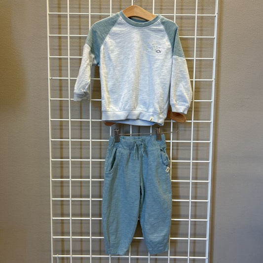 Easy Peasy Sun Crewneck/Pant Set 18m