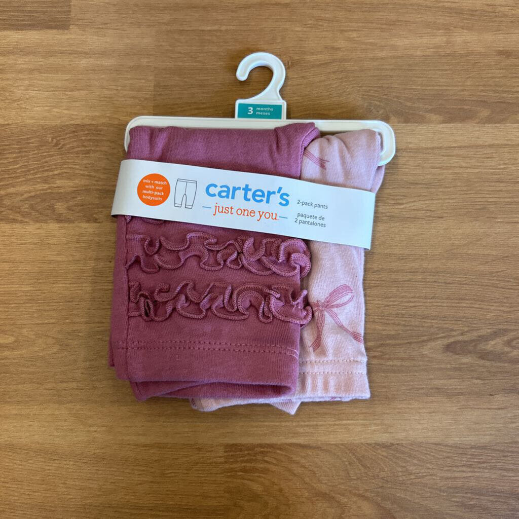 NWT Carter's Ruffle Leggings 2 PC 3m