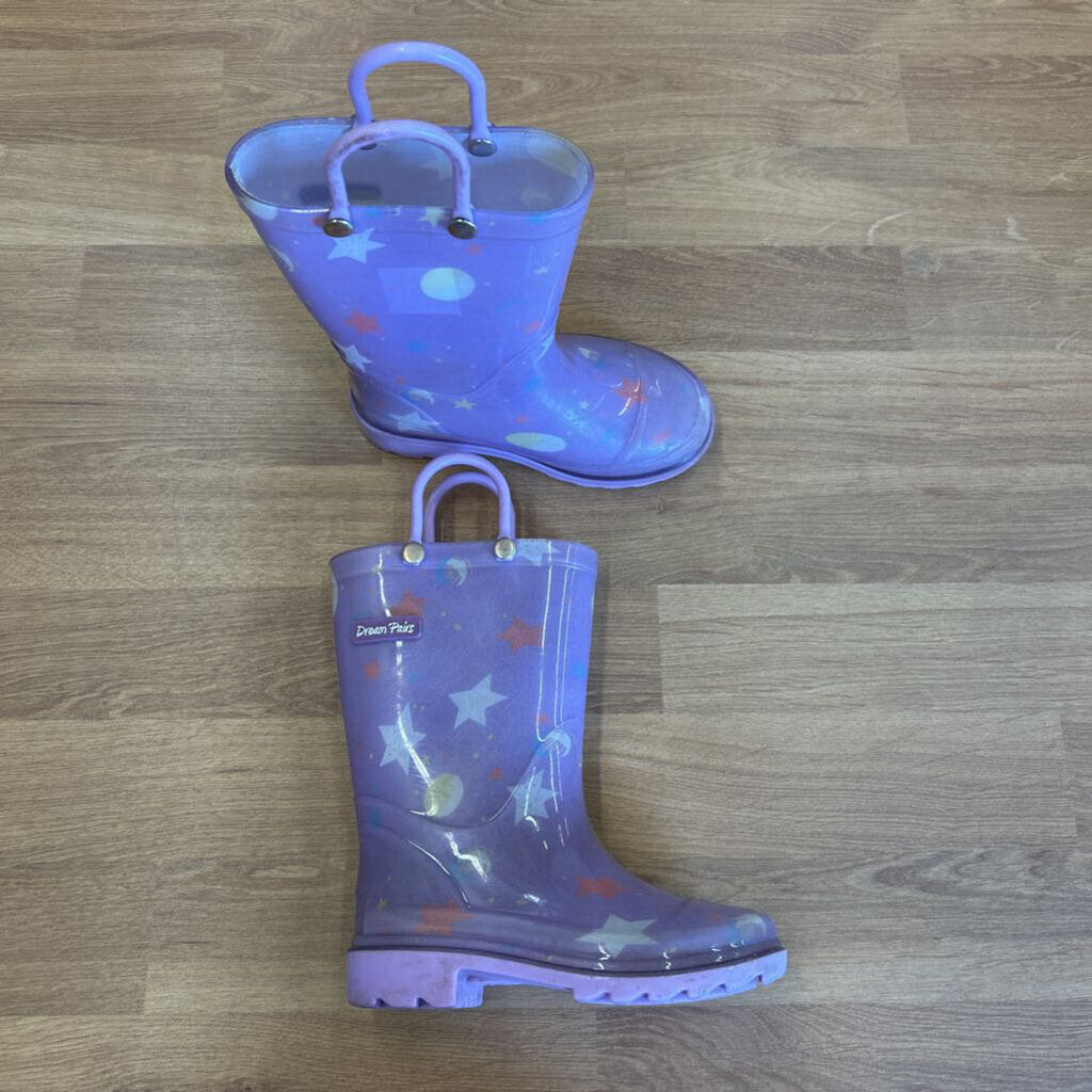 Dream Pairs Purple Stars Rain Boots - 8