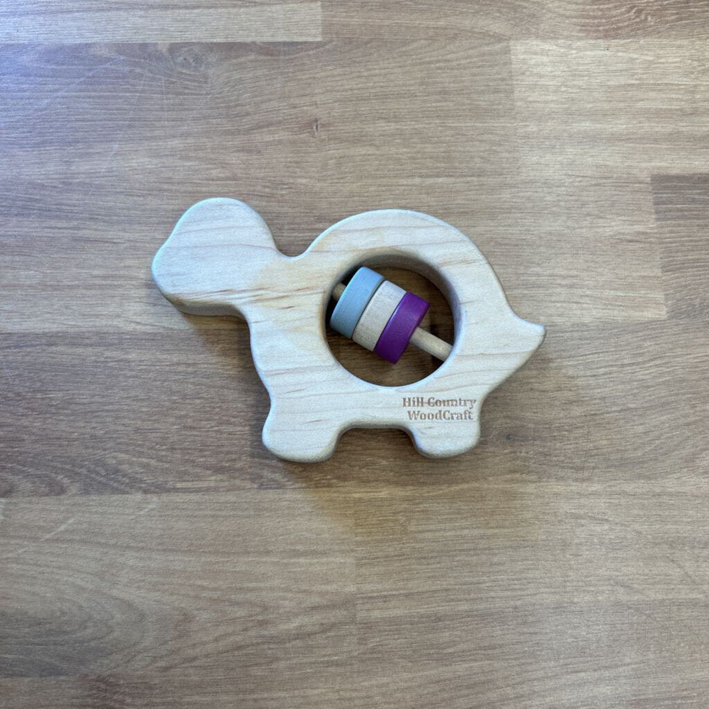 Hill Country Wood Craft Turtle Wood Teether