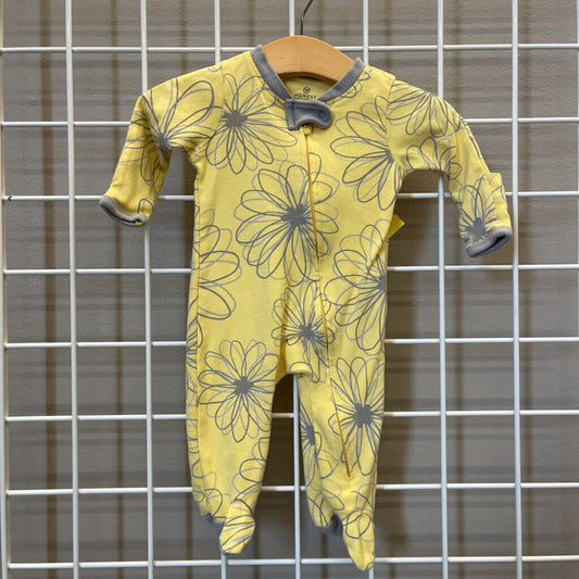 Honest Floral Zip Sleeper - 0/3