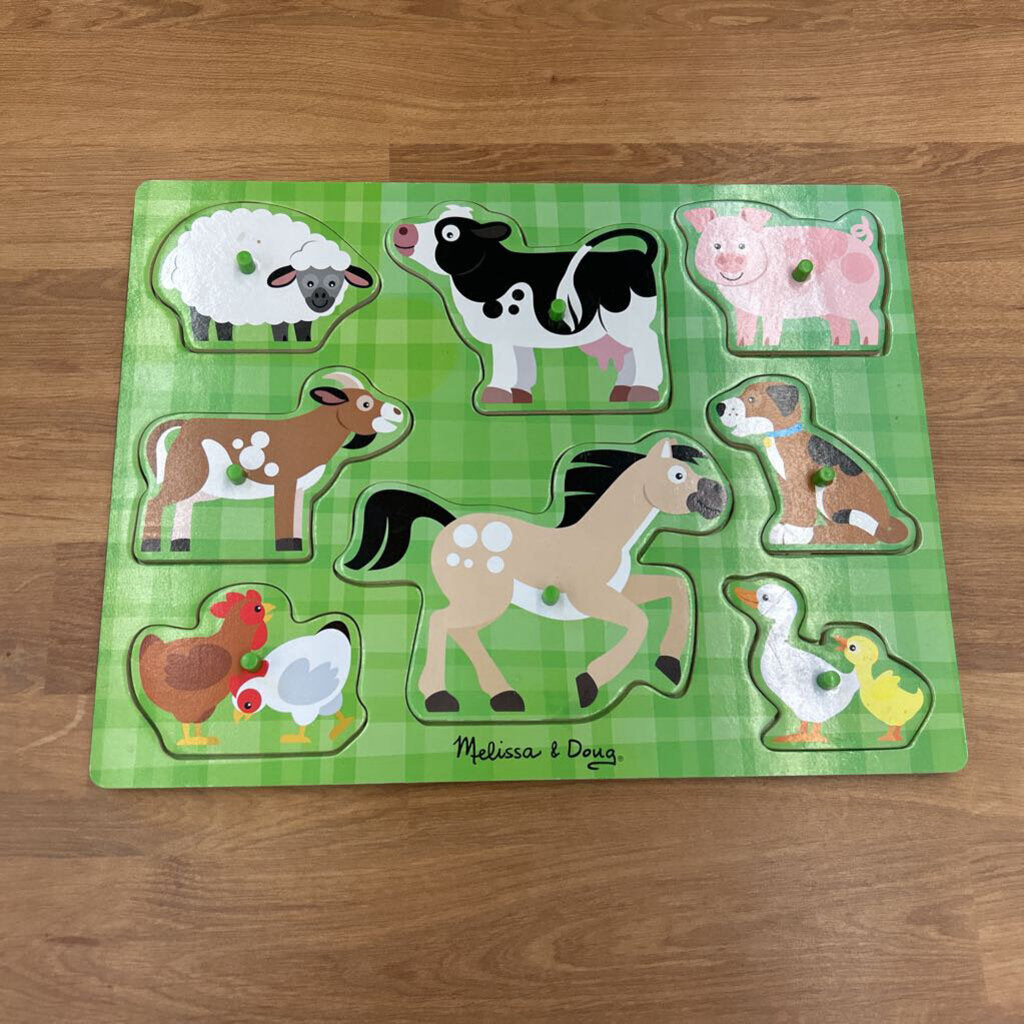 Melissa & Doug Wood Puzzle - Peg Farm