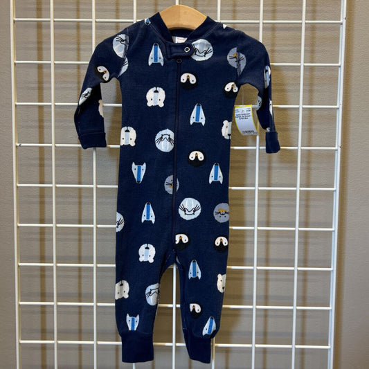 Hanna Andersson Animals Zip Sleeper - 12/18m