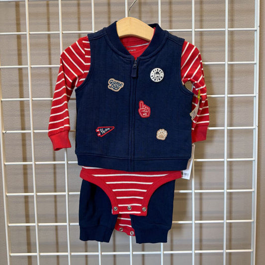 NWT Carter's Game Day Three Pc Set - 9m