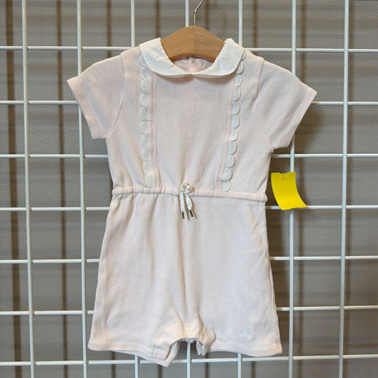 Chloe Collar SS Short Romper - 12m