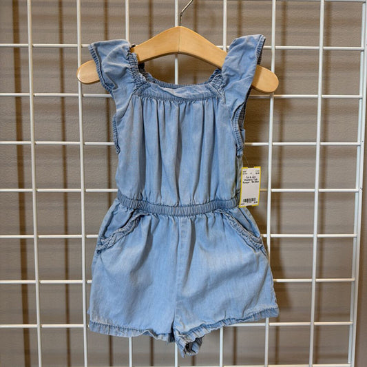 Cat & Jack Chambray Tank Romper - 18m