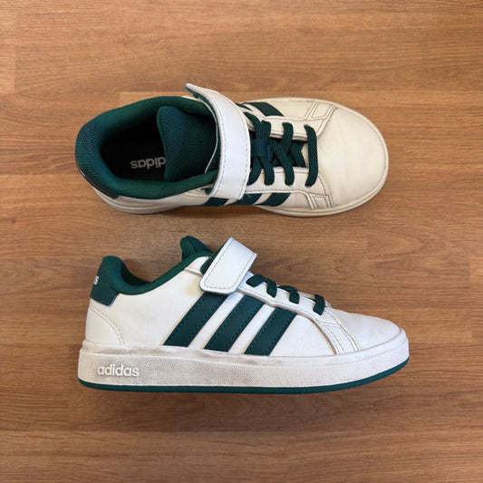 Adidas White/Green Sneakers - 11.5