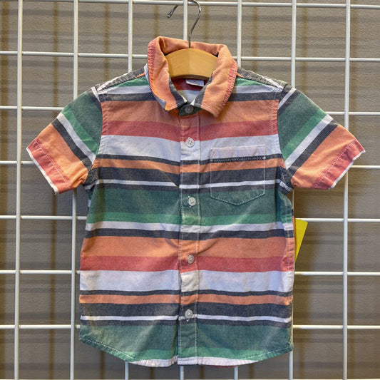 Gymboree Stripe SS Button Up - 2T
