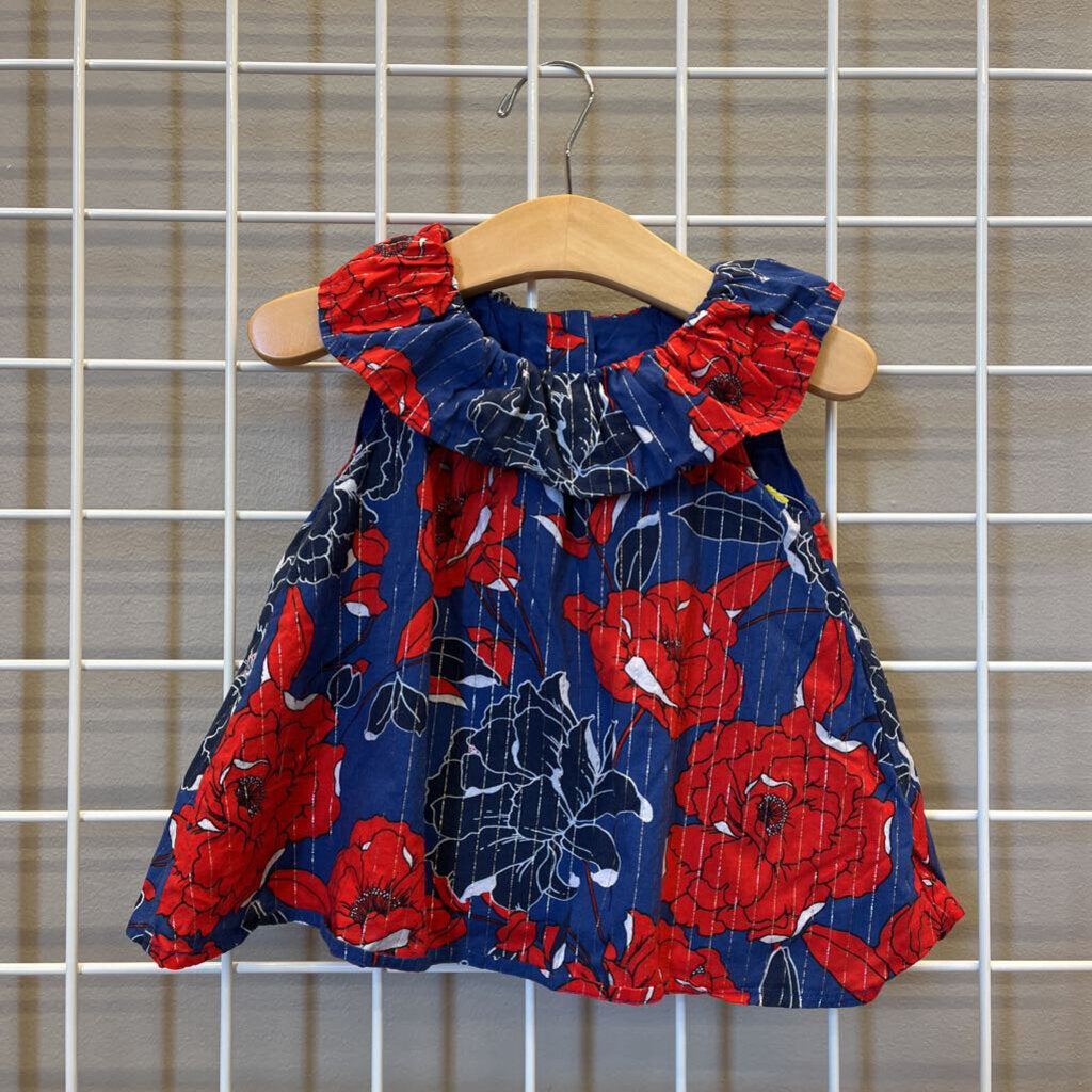 Janie & Jack Floral Shimmer SS Top - 2T