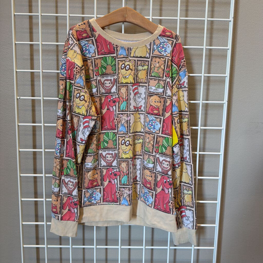 Millie Rose Bamboo Classic Books LS Cewneck 10/12 (marks on wrist)
