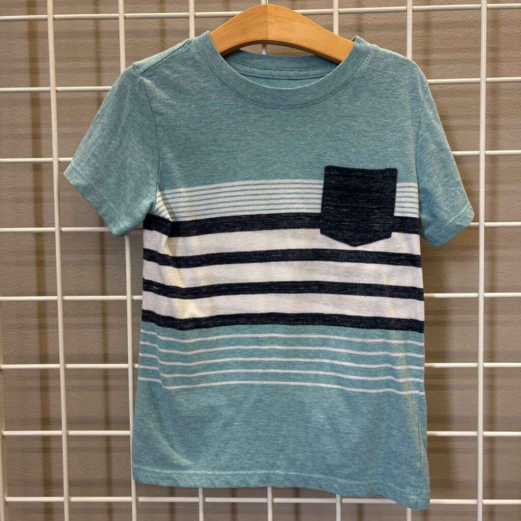 Cat & Jack Stripe SS Tee - 5T