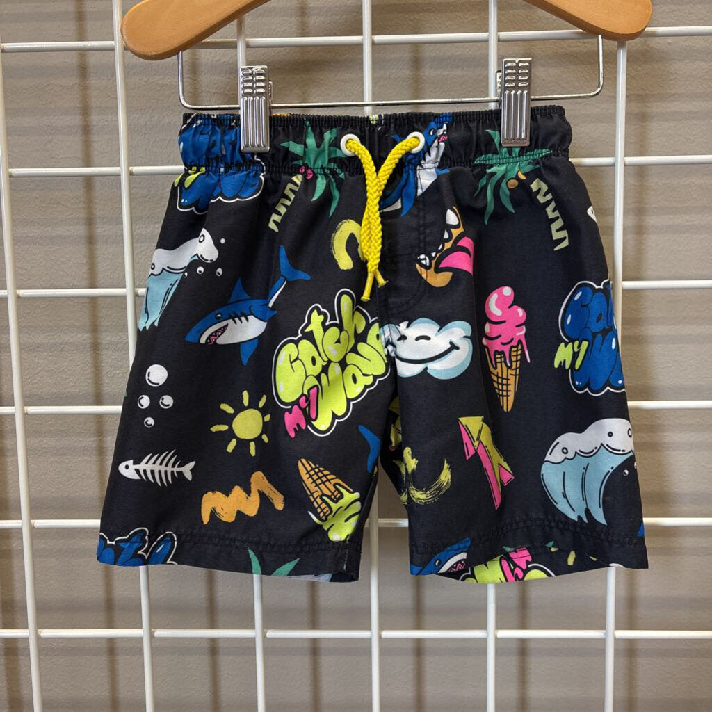 H&M Shark Swim Shorts - 3/4