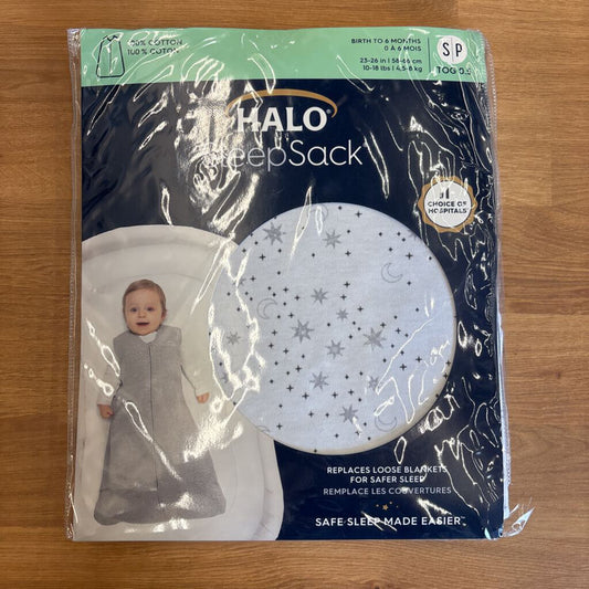 NEW Halo Sleep Sack - White Stars (S)
