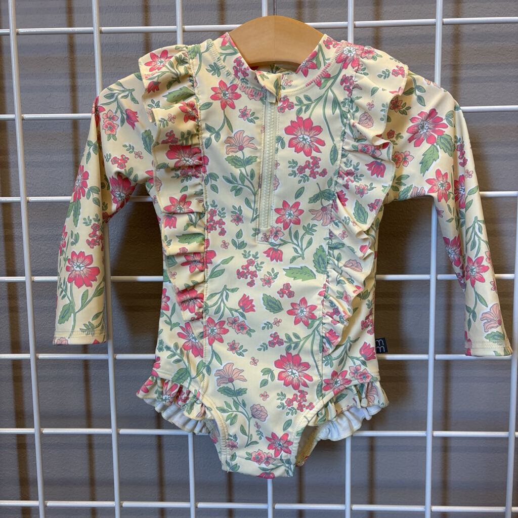 Modern Moments Floral LS One Pc Swim - 12m