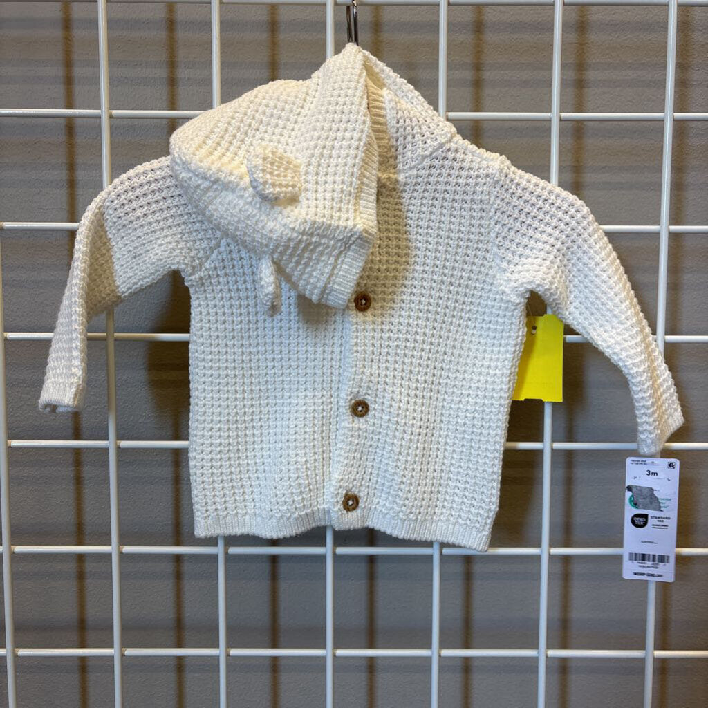 NWT Carter's Knit Hoodie Cardigan - 3m