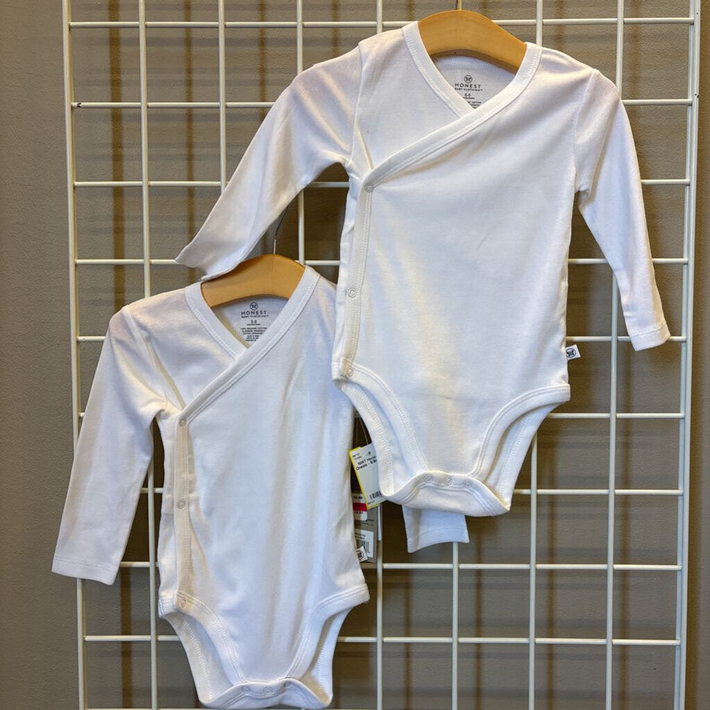 NWT Honest LS Onesie - 6/9m