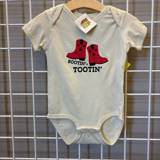 NWT Rootin' & Tootin' SS Onesie - 18m