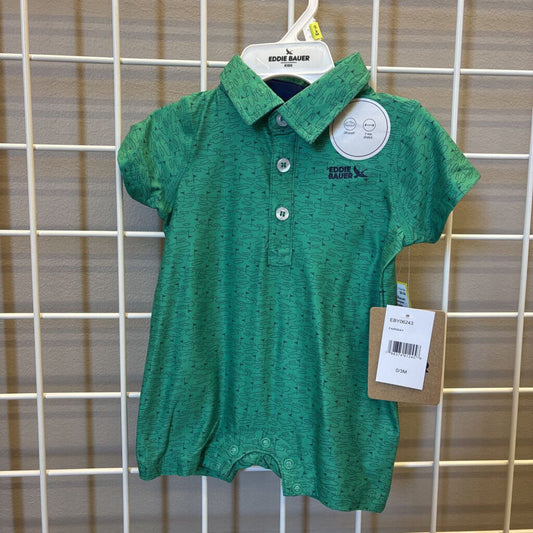 NWT Eddie Bauer Golf SS Romper - 0/3m
