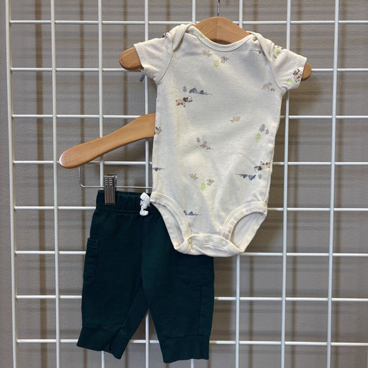 Carter's Mammoth SS Onesie/Pant Set - 3m
