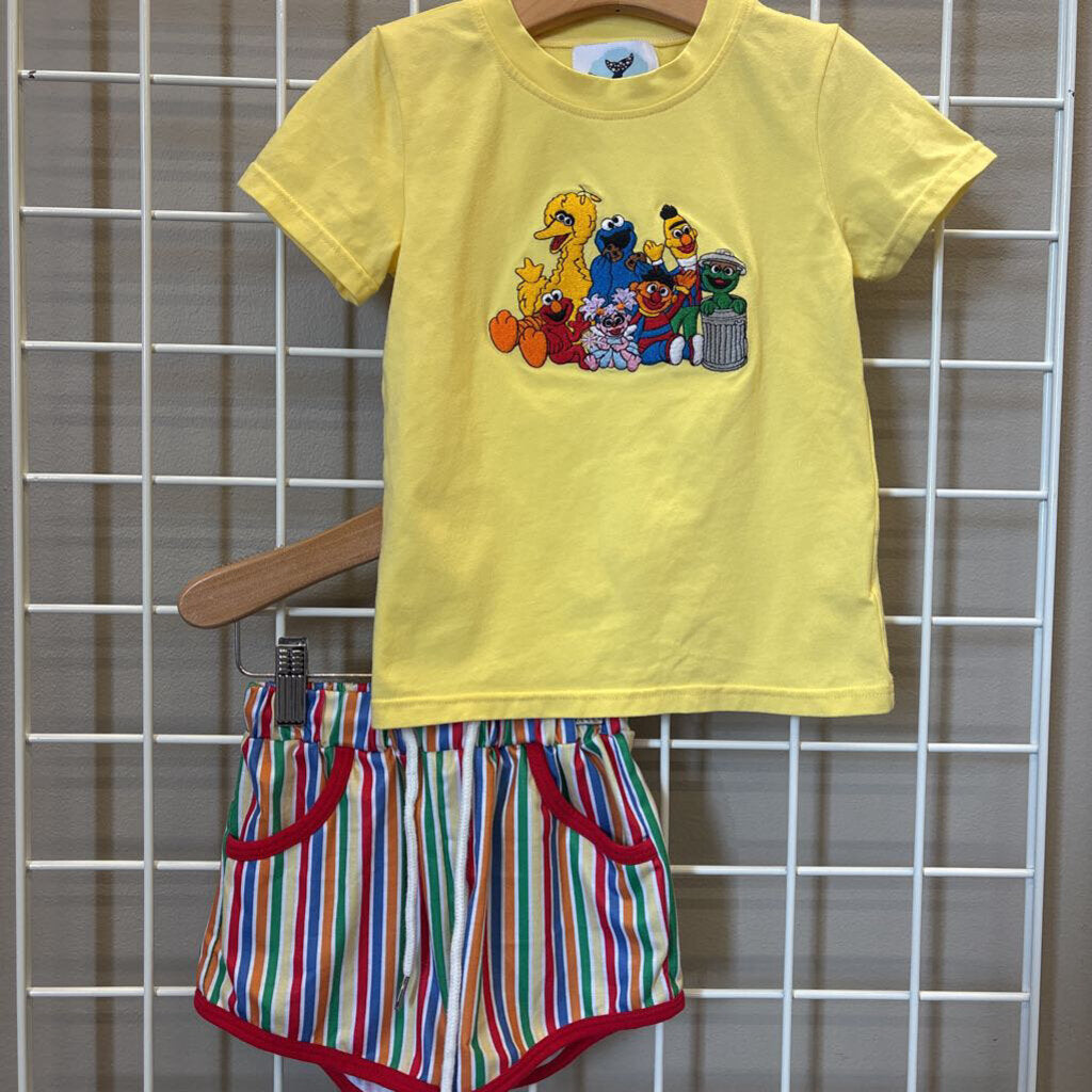 Down by the Bay Sesame Street SS Tee/Shorts Set - 3T