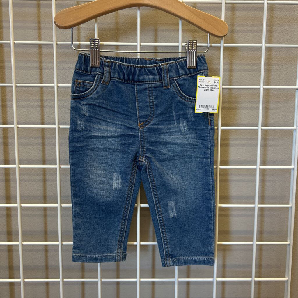 First Impressions Distressed Jeggings - 3/6m