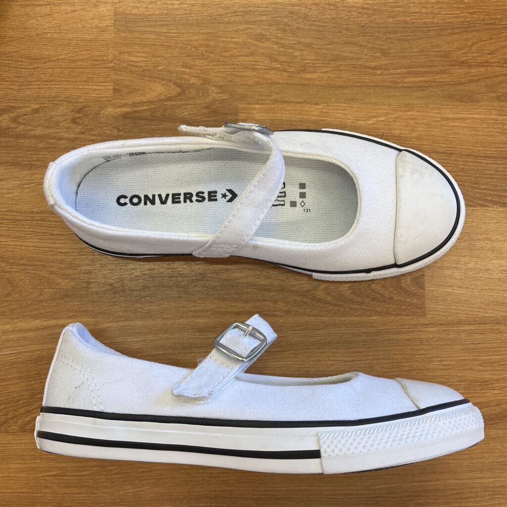 Converse White Mary Janes - 11.5