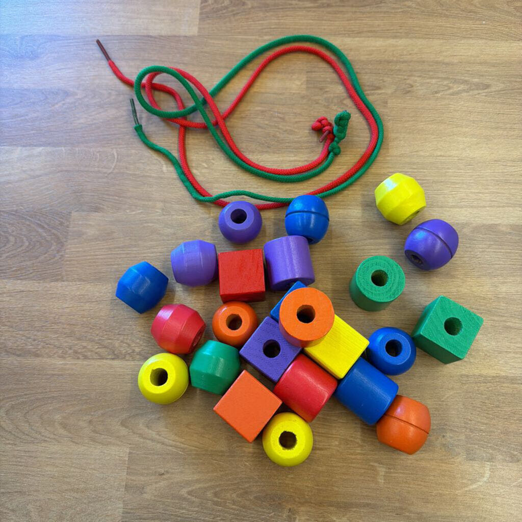 Wooden Lacing Beads